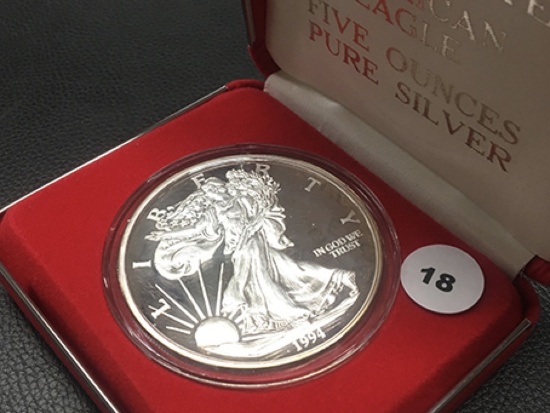 1994 Five Ounce Pure Silver