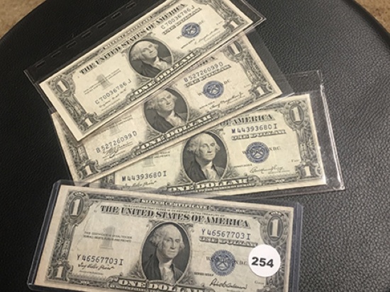 Lot of 5 1935 A,B, E, F, G Silver Certificates