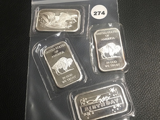 (4) 1 oz Silver