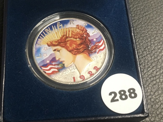 1922 Painted Peace Dollar