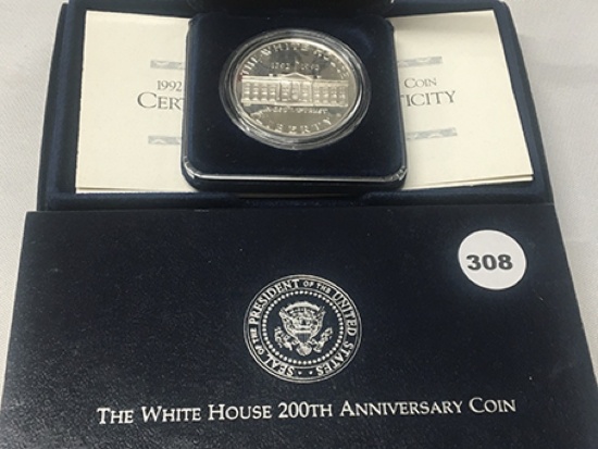 US White House 200th Annv. Coin  90% Silver, West Point Mint