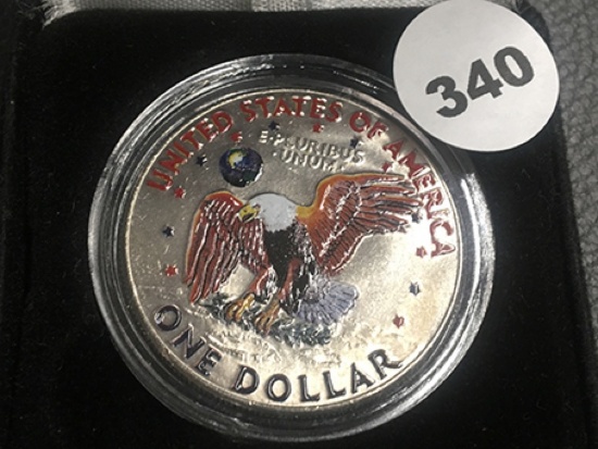 1974 Rev. Painted Ike Dollar