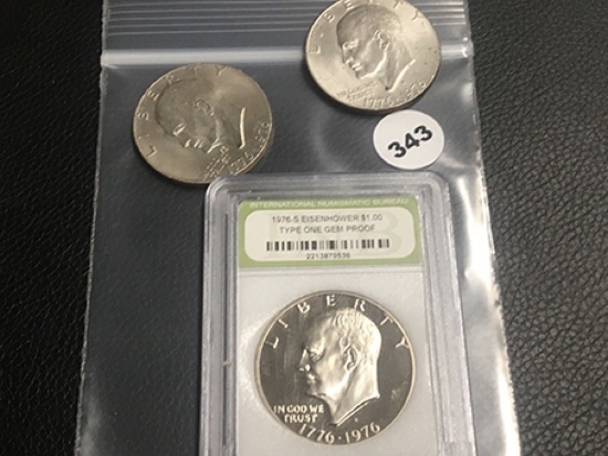 (3) Ike Dollars
