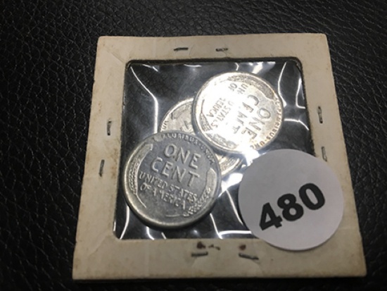 (3) UNC. Steel Cents