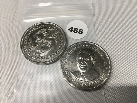 (2) Ronald Regan 40th President Coin