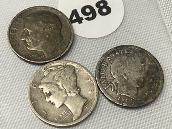 (3) Silver Dimes