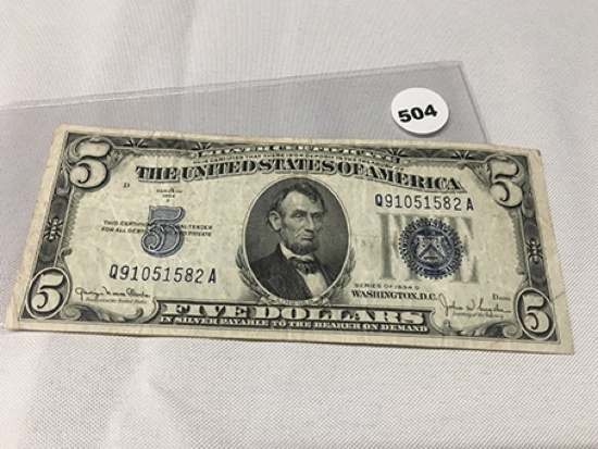 1934-D $5 Bill