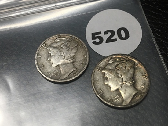 1939 & 44 Dimes