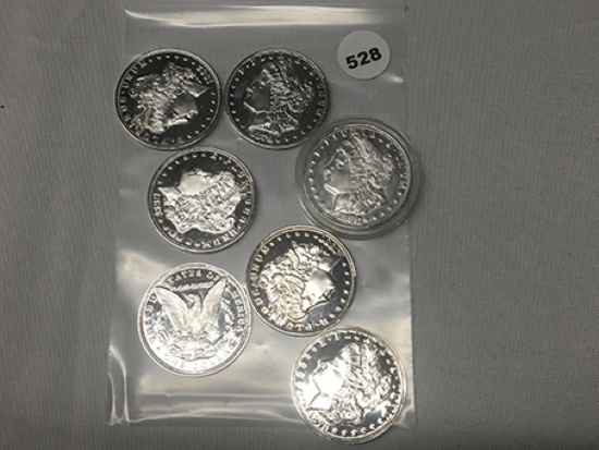 (7) Morgan Dollar Copies-Not Silver