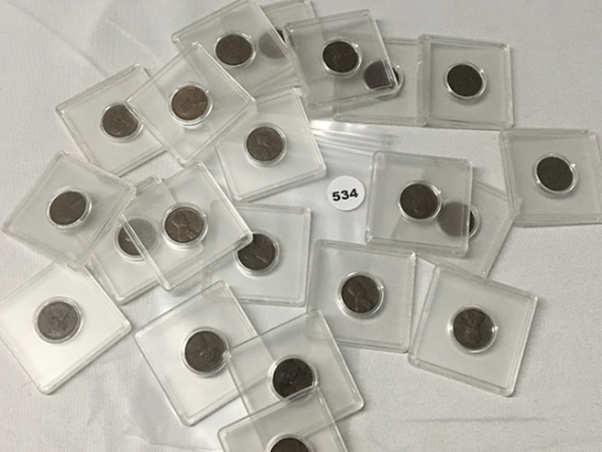 (21) 1940"s, 50's Lincoln Cents