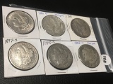 6X$ 90, 91-O, 96, 97-S, 98-S, 1900-O  Morgan Dollars