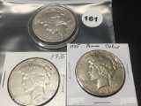 3X 1935 Peace Dollars