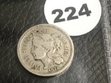 1873 3 cent Nickel