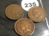 1896, 1900, 1907 Indian Cents