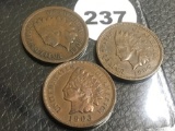 1903, 1907, 1908 Indian Cents