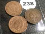 1900, 1903, 1907 Indian Cents