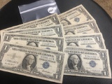 Lot of 8 1957 Silver Certificates
