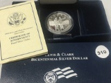 US Lewis & Clark Proof Silver Dollar