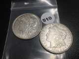 Lot of 2 1921 Morgan Dollars