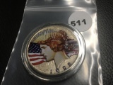 1922 Painted Peace Dollar w/Rev. Painted