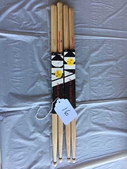2 pair Vic firth sticks, New