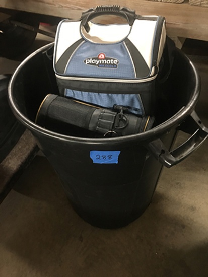 Trash Can & Misc Bags & Cushions