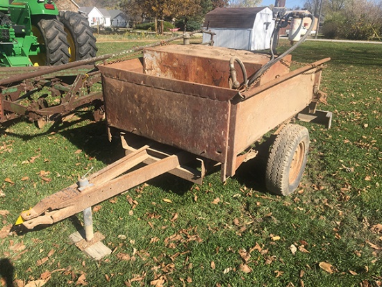 Homemade trailer with fuel tank, condition unknown