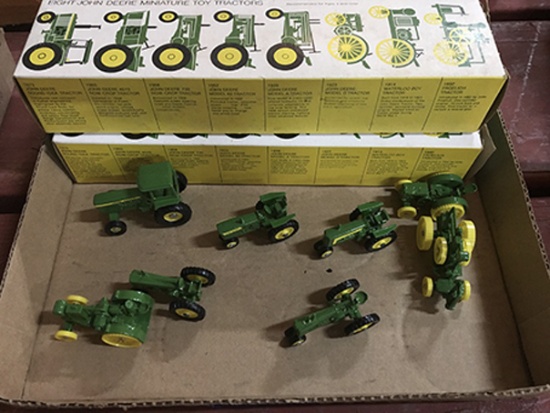 2 sets of Minature Toy Tractors
