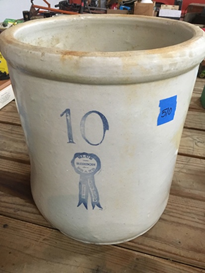 10 gal Blue Ribbon Crock (Solid)