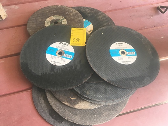 Lot of (10) cutoff wheels