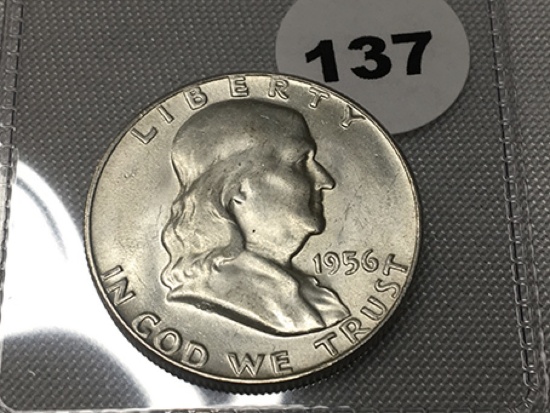 1956 Franklin Half Dollar UNC