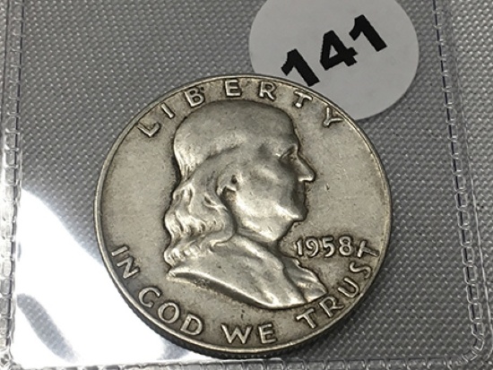 1958-D Franklin Half Dollar