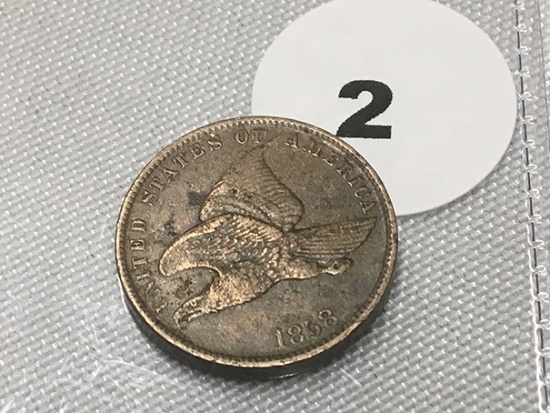 1858 SL Flying Eagle Cent
