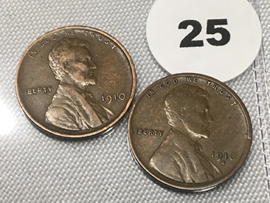 1910 & 1910-S Lincoln Cents