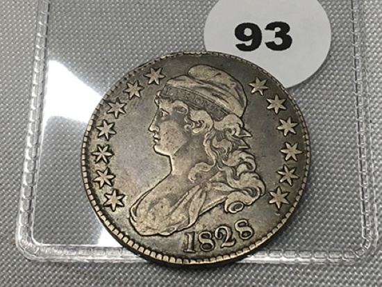 1828 Curl Base knob 2 Bust Half Dollar
