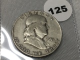 1951-D Franklin Half Dollar