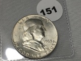 1963-D Franklin Half Dollar  UNC