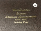 Complete Set 2004-2008 including silver proofs Washington Statehood Comm Quarters