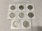 Lot of 8 1952-D, 53-D, 54-D, 61-D, 62-D, 63, (2) 63-D Franklin Dollars