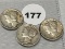 1937-D, 1939-S, 1940 Mercury Dimes