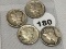 1943-D, 1943-S, 1944-D, 1945 Mercury Dimes