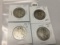 (4) 1917, 1917-D, 1917-S Walking Liberty Halves