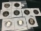 Lot of 9 1970's Proof Kennedy Half Dollars, All Different Dates