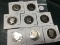 Lot of 9 1970's Proof Kennedy Half Dollars, All Different Dates