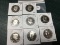 Lot of 8 1970's Proof Kennedy Half Dollars, All Different Dates