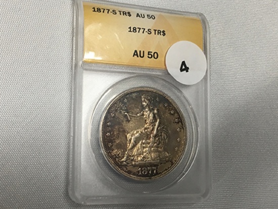 1877-S Trade Dollar ANACS AU50