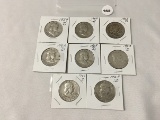Lot of 8 1954-D, (2) 62-D, (5) 63-D Franklin Dollars