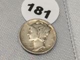 1945 Micro S Mercury Dime