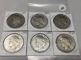 6X$ 1922 Peace Dollars