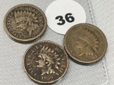 1859, 1860, 1861 Indian Cents